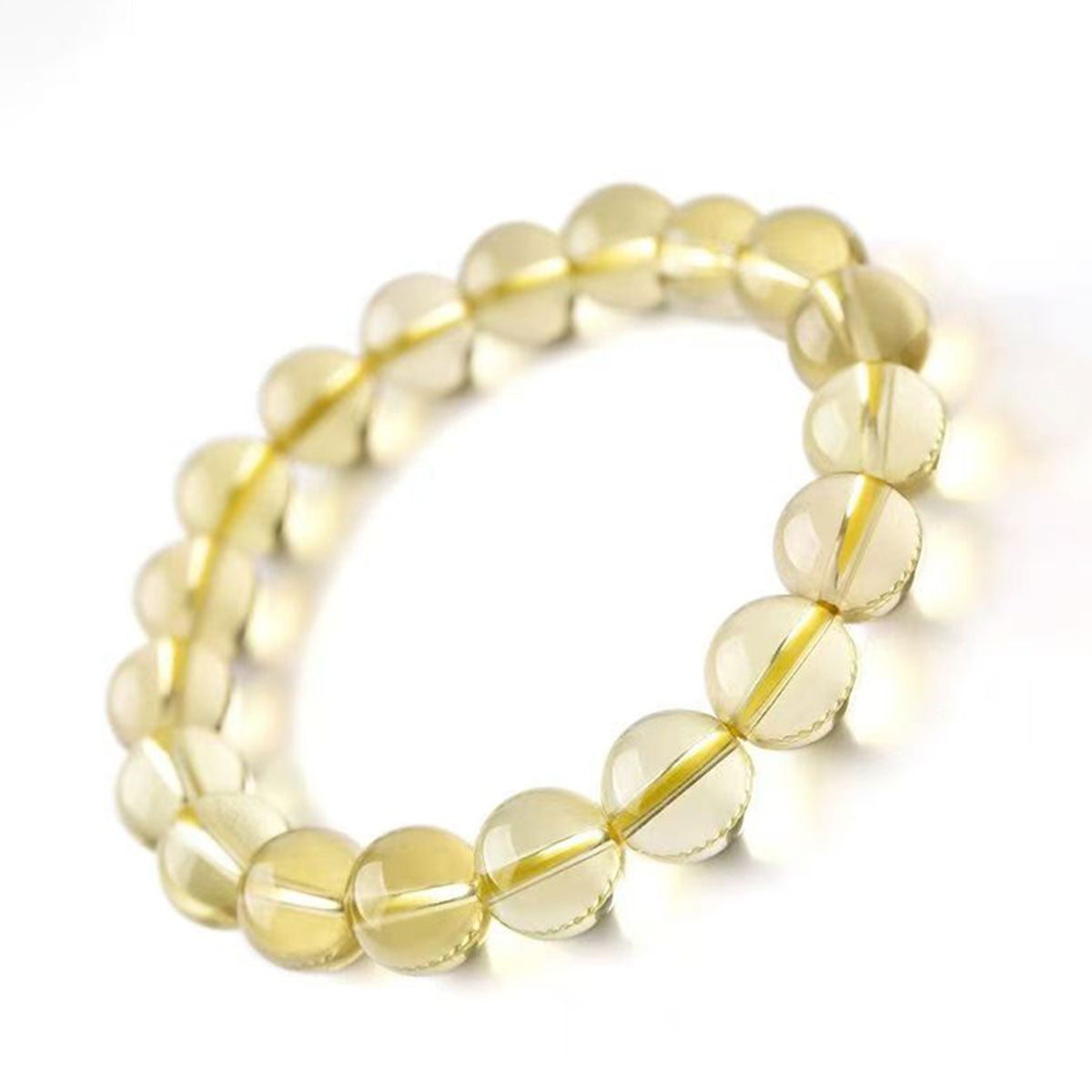 Natural Lemon Citrine Bracelet – 10mm Solar Energy Beads for Wealth & Career Breakthrough