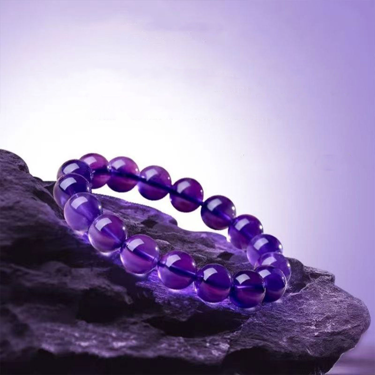 Uruguayan Amethyst Bracelet – 10mm Vortex Beads for Emotional Mastery & Spiritual Upgrade