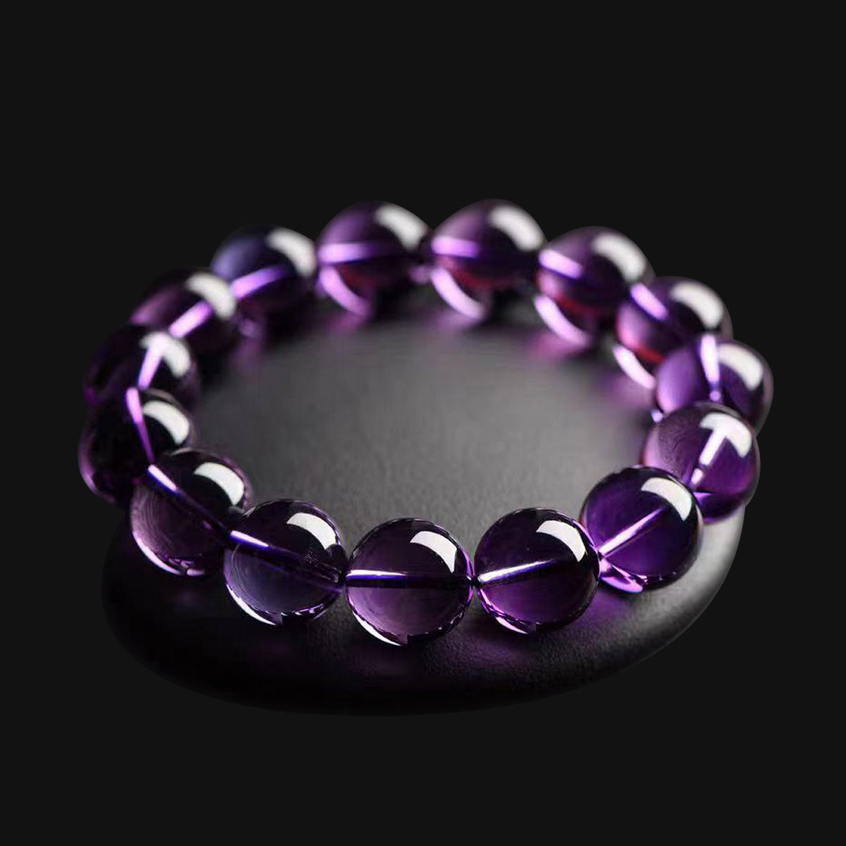 Uruguayan Amethyst Bracelet – 10mm Vortex Beads for Emotional Mastery & Spiritual Upgrade